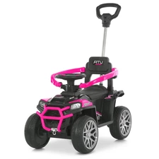 Детский квадроцикл M 6300EBLR-8 розовый толокар с родительской ручкой